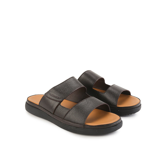 Obermain Sandal Pria Straps Evan Matteo In Dark Brown