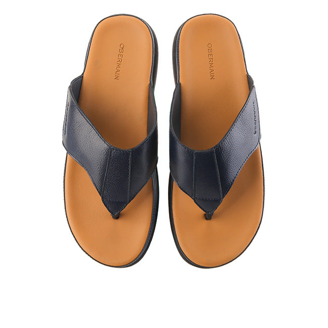 Obermain Sandal Pria Thong Evan Marcus In Navy
