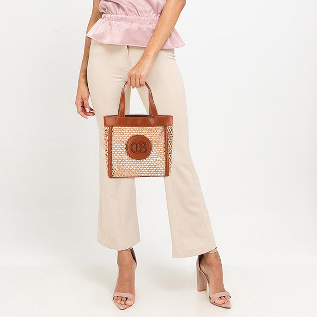 Aliyah Top Handle Bag In Cognac