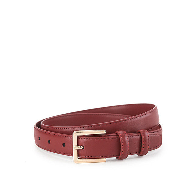 Amber Ladies Leather Pin In Red