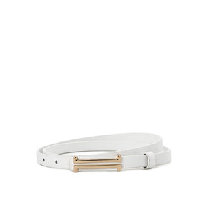 Obermain Accessories Wanita Pin Clip Alice Ladies Leather Pin In White -OBBL0024WH