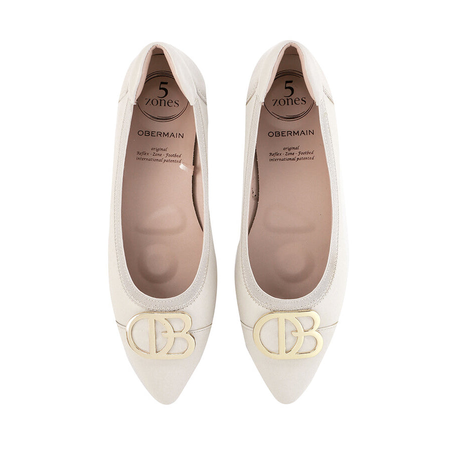 Obermain Sepatu Flats Wanita Halena Eleni In Cream