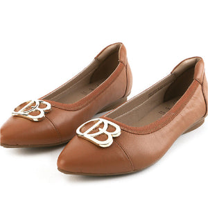 Obermain Sepatu Flats Wanita Halena Eleni In Tan