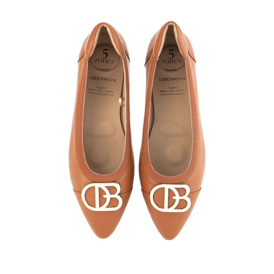 Obermain Sepatu Flats Wanita Halena Eleni In Tan