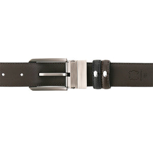 Obermain Accessories Pria Pin Clip Gilbert Pin Clip Reversible In Black/Brown -OBB0694BK/BR