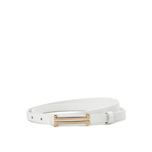 Obermain Accessories Wanita Pin Clip Alice Ladies Leather Pin In White -OBBL0024WH