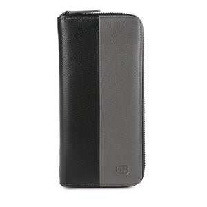 Obermain Aksesoris Short Wallet Pria Baylor Long Zip Wallet In Black/Grey