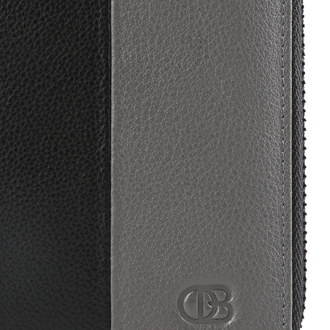 Obermain Aksesoris Short Wallet Pria Baylor Long Zip Wallet In Black/Grey