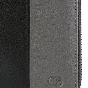 Obermain Aksesoris Short Wallet Pria Baylor Long Zip Wallet In Black/Grey
