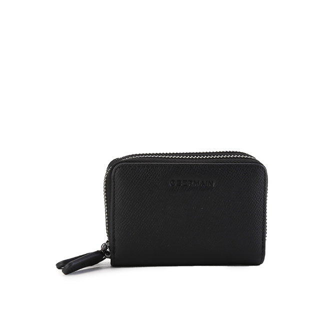 Benjamin Double Zip Cardholder In Black