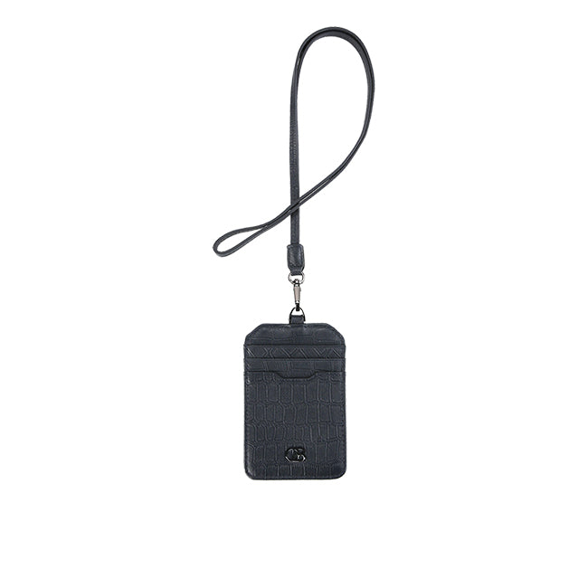 Austin Id Tag Holder In Dark Brown