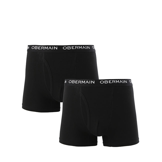Obermain Pakaian Underwear Pria Knit Boxer In Black