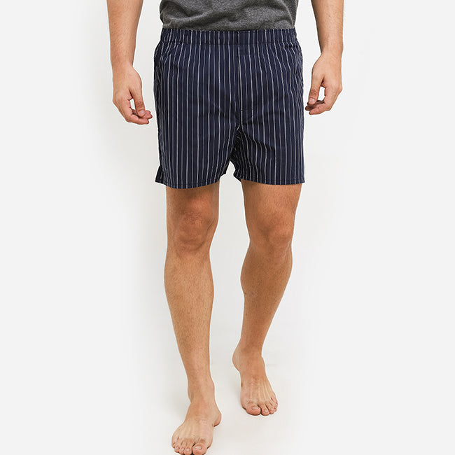 Obermain Pakaian Underwear Pria Woven Boxer In Navy