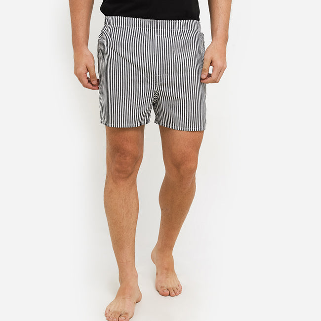 Obermain Pakaian Underwear Pria Woven Boxer In Black
