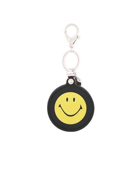 Smiley Sina Mirror Key Chain In Black