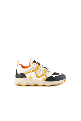 Obermain  Sneakers Pria Abiel Caley - Lace Up In White / Yellow