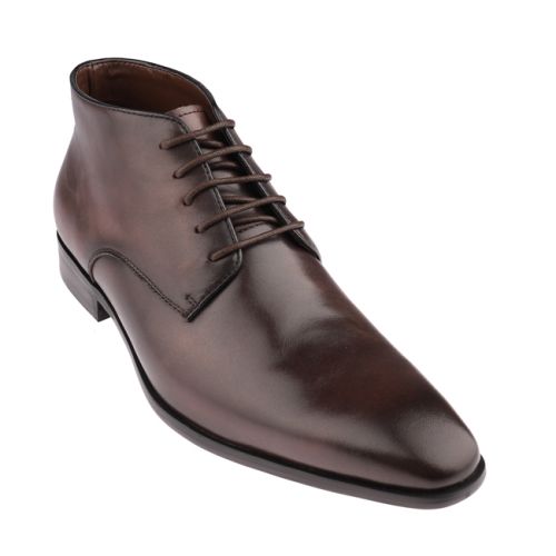 Obermain Sepatu Lace Up Pria Ace Logan - Boots In Dark Brown