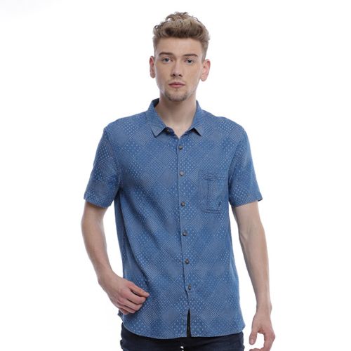 Obermain Pakaian Kemeja Pria Daniel Ss Shirt In Light Blue