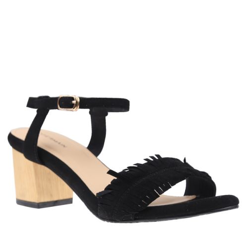 Obermain Sandal Heels Wanita Marilyn Cleva - Ankle Strap In Black