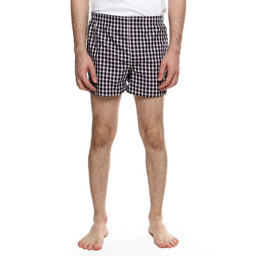 Woven Boxer Plaid In Brown