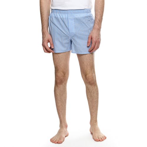 Woven Boxer Plaid In Blue