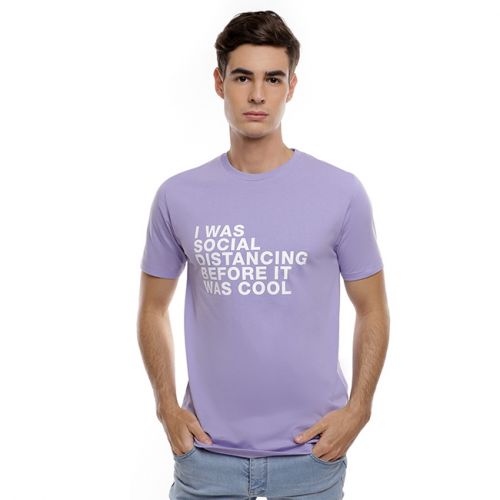 Obermain Pakaian T Shirt Unisex Cool Tee In Lilac
