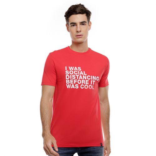 Obermain Pakaian T Shirt Unisex Cool Tee In Red