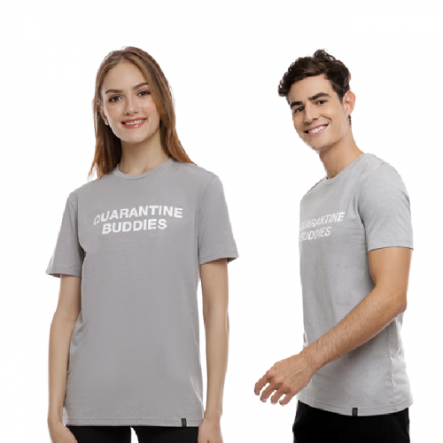 Obermain Pakaian T Shirt Unisex Quarantine Tee In Gray
