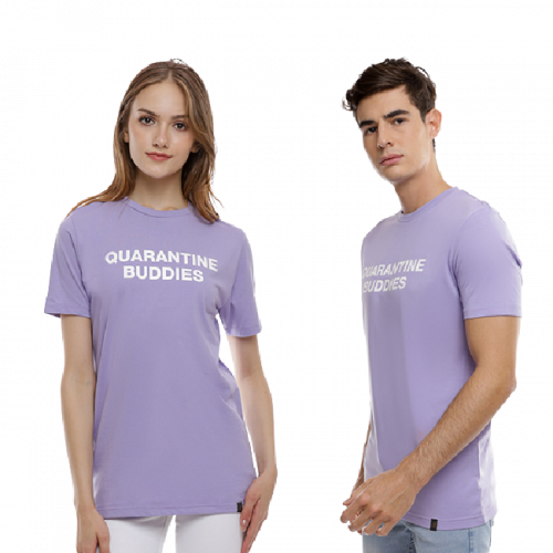 Obermain Pakaian T Shirt Unisex Quarantine Tee In Lilac