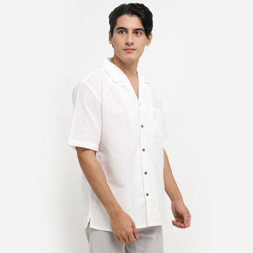 Obermain Pakaian Shirt Pria Lowkey Ss Shirt In White