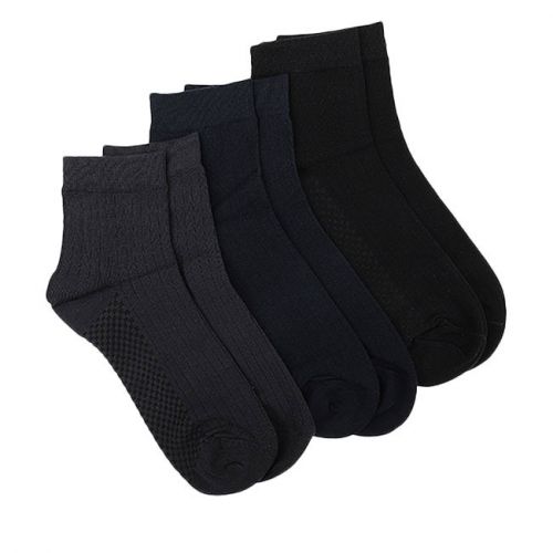 Obermain Accessories Sock Unisex Jacquard Half In Black