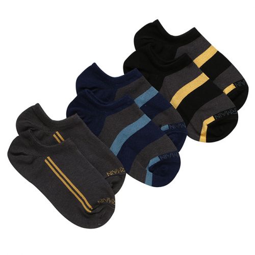 Obermain Accessories Sock Unisex Mix Stripe In Dark Grey