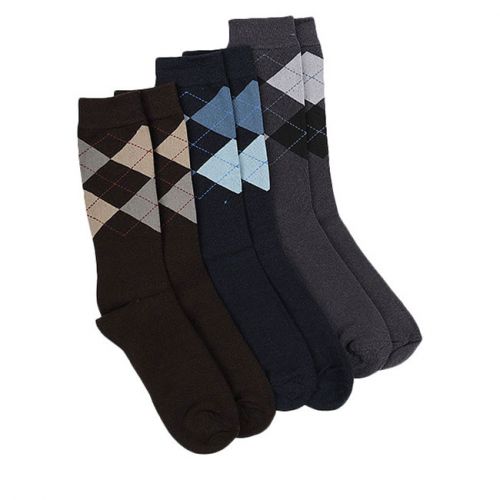 Obermain Accessories Sock Pria Argyle Long In Multi Colour