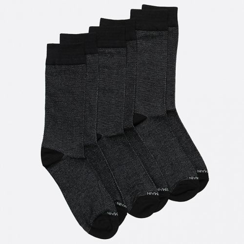 Obermain Accessories Sock Unisex Jacquard Tonal In Black