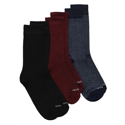 Obermain Accessories Sock Unisex Mix Maroon In Multi Colour