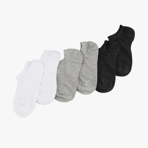 A-Ob Liner Sock In White / Dk Gray / Gray