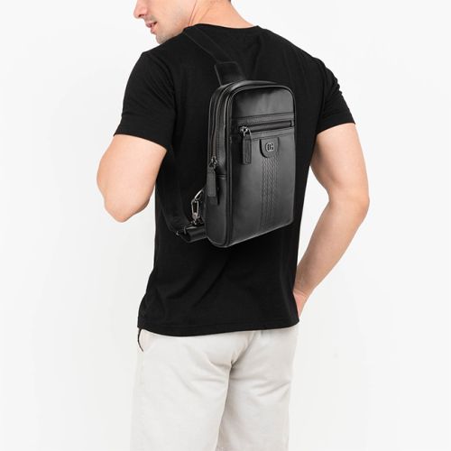 Obermain Tas Chest Bag Pria Eddie Chest Bag-L In Black 